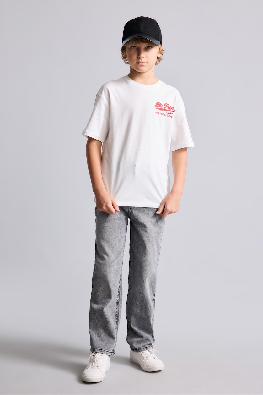 Young Boys - Teen Boys Grey Loose Fit Jeans