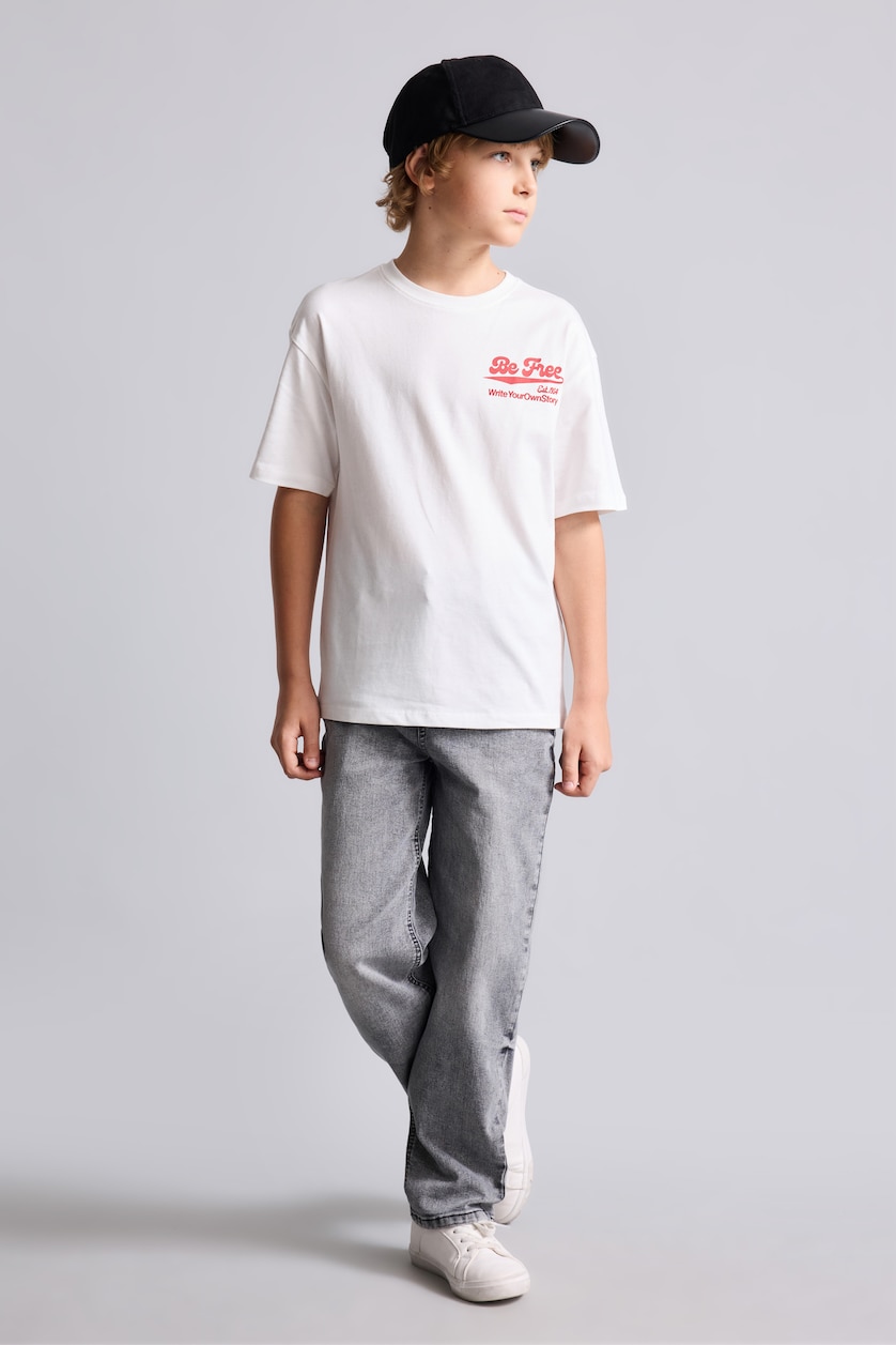 Young Boys - Teen Boys Grey Loose Fit Jeans
