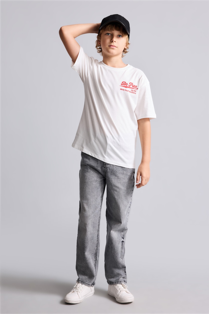 Young Boys - Teen Boys Grey Loose Fit Jeans
