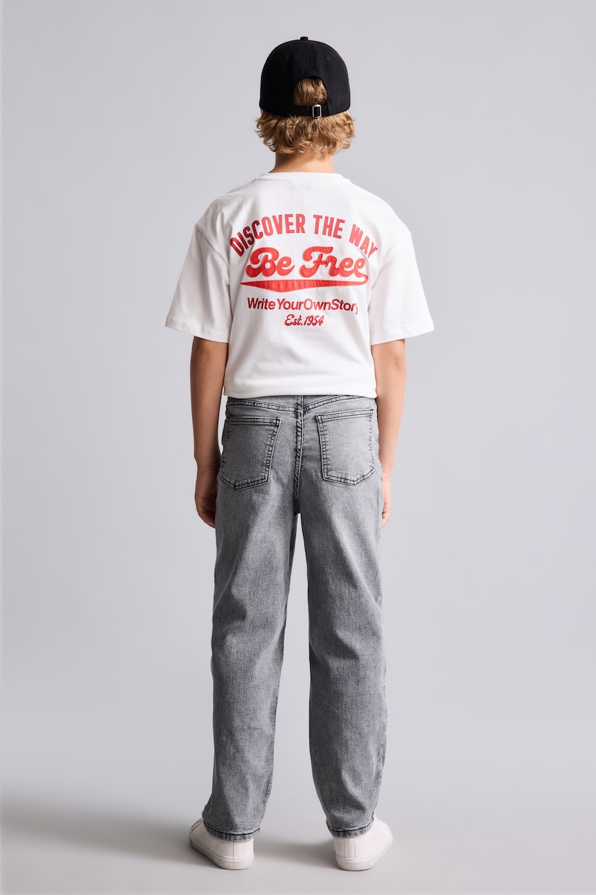 Young Boys - Teen Boys Grey Loose Fit Jeans