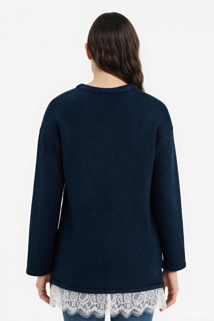 Women NAVY Regular Fit Pullover