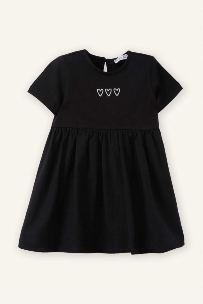 Kız Bebek Siyah Desenli Elbise Kız Bebek