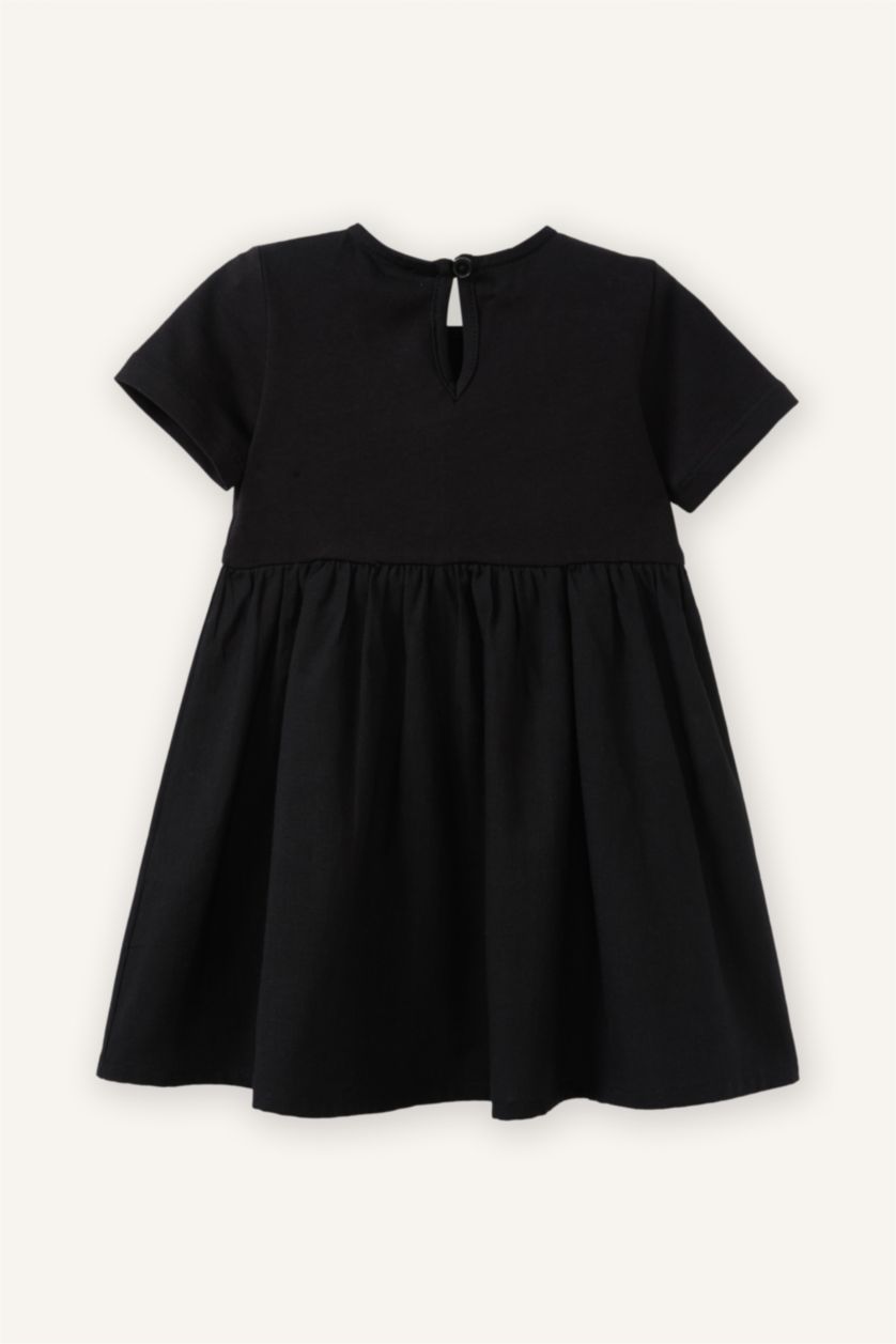 Kız Bebek Siyah Desenli Elbise Kız Bebek