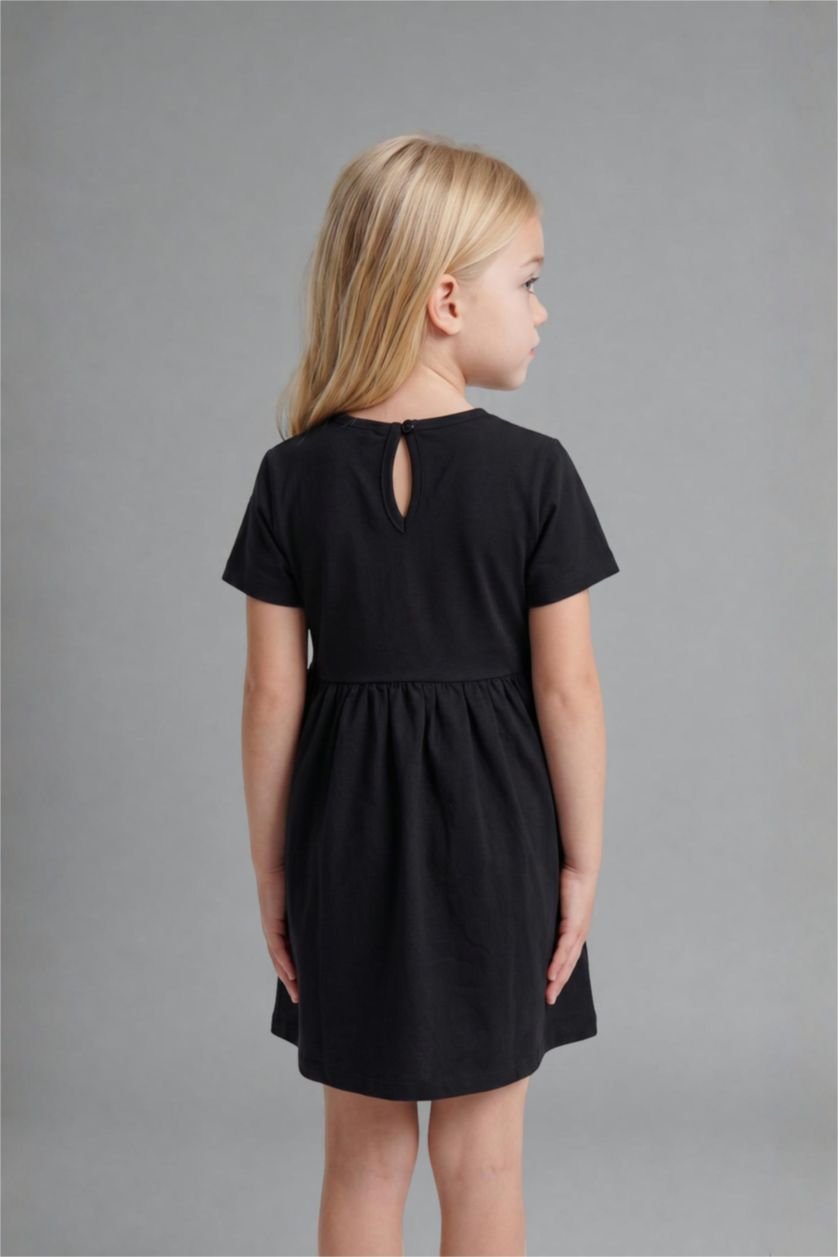 BABY GIRL Black Baby Girl Patterned Dress
