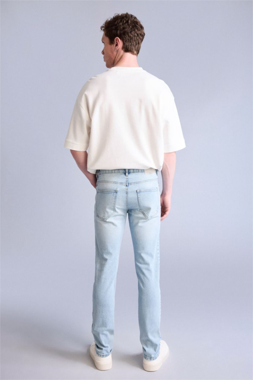 MAN Light Blue Pedro Slim Fit Trousers