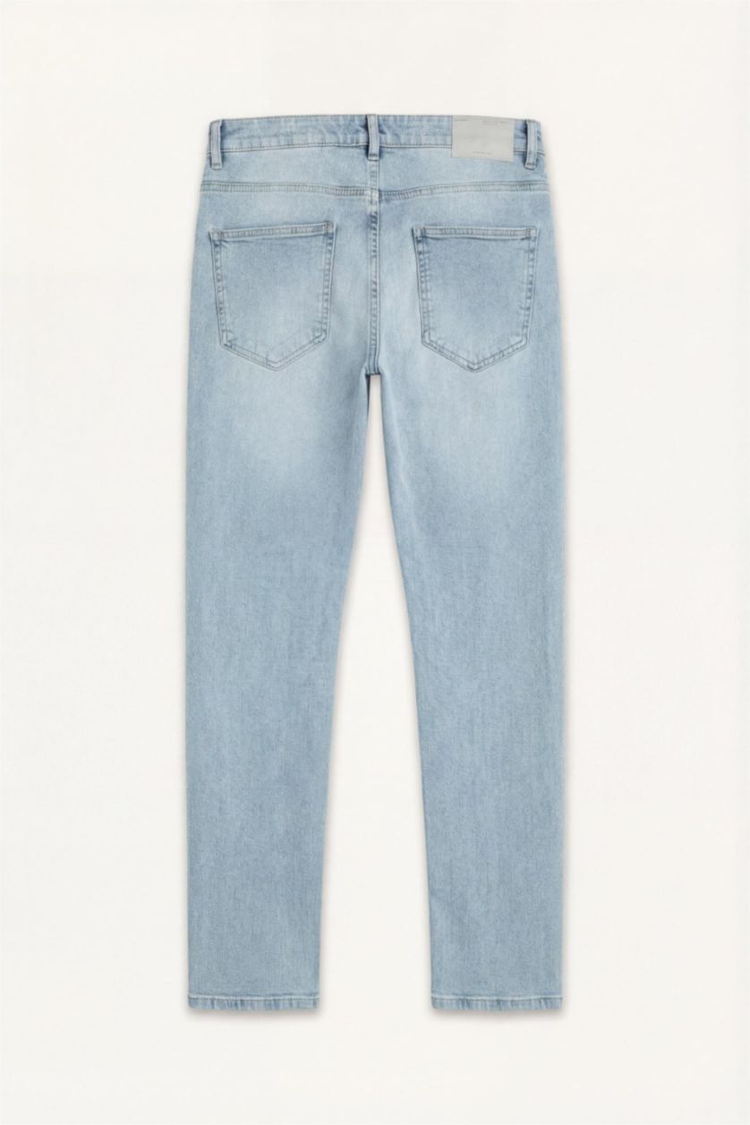 MAN Light Blue Pedro Slim Fit Trousers