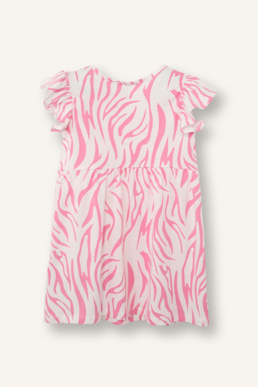 Baby Girl Ecru Baby Girl Patterned Strappy Dress