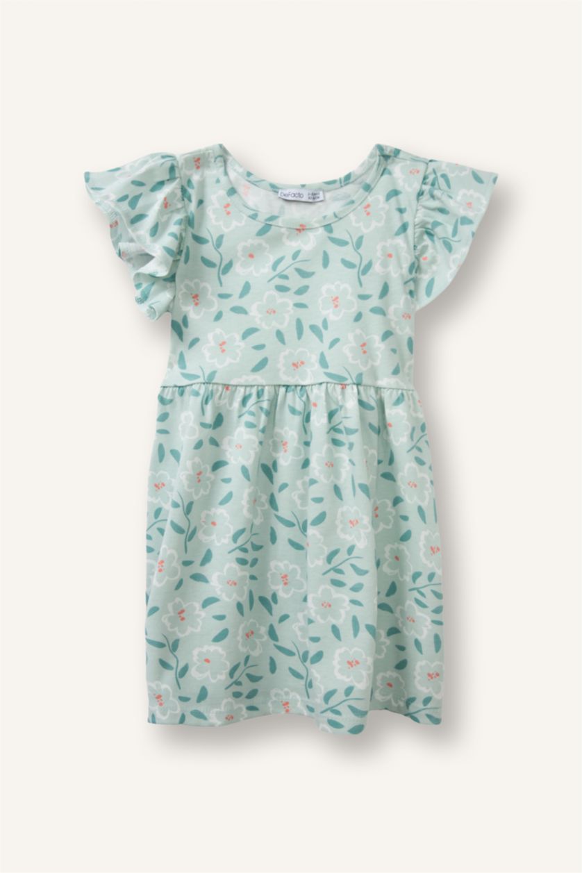 Kız Bebek Mint Desenli Elbise Kız Bebek