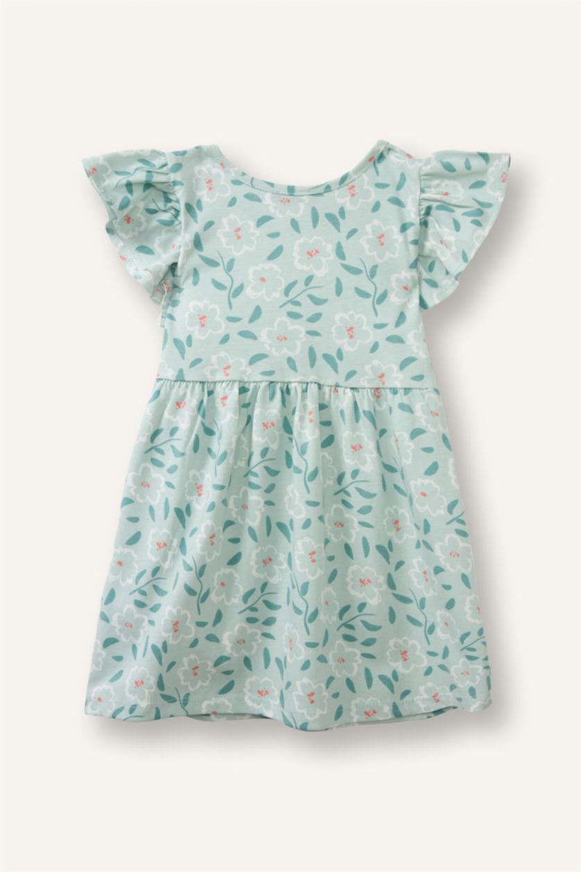 Kız Bebek Mint Desenli Elbise Kız Bebek