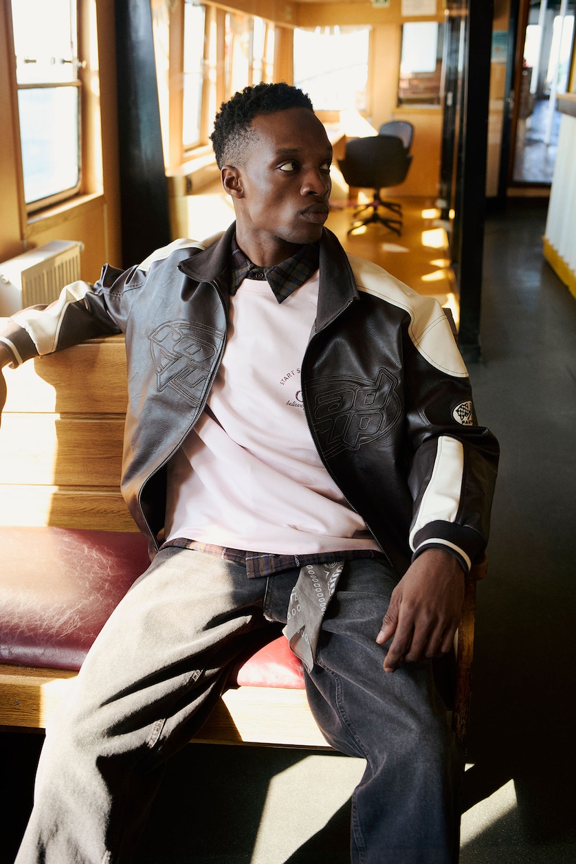 Men Brown Zipper Faux Leather Jacket