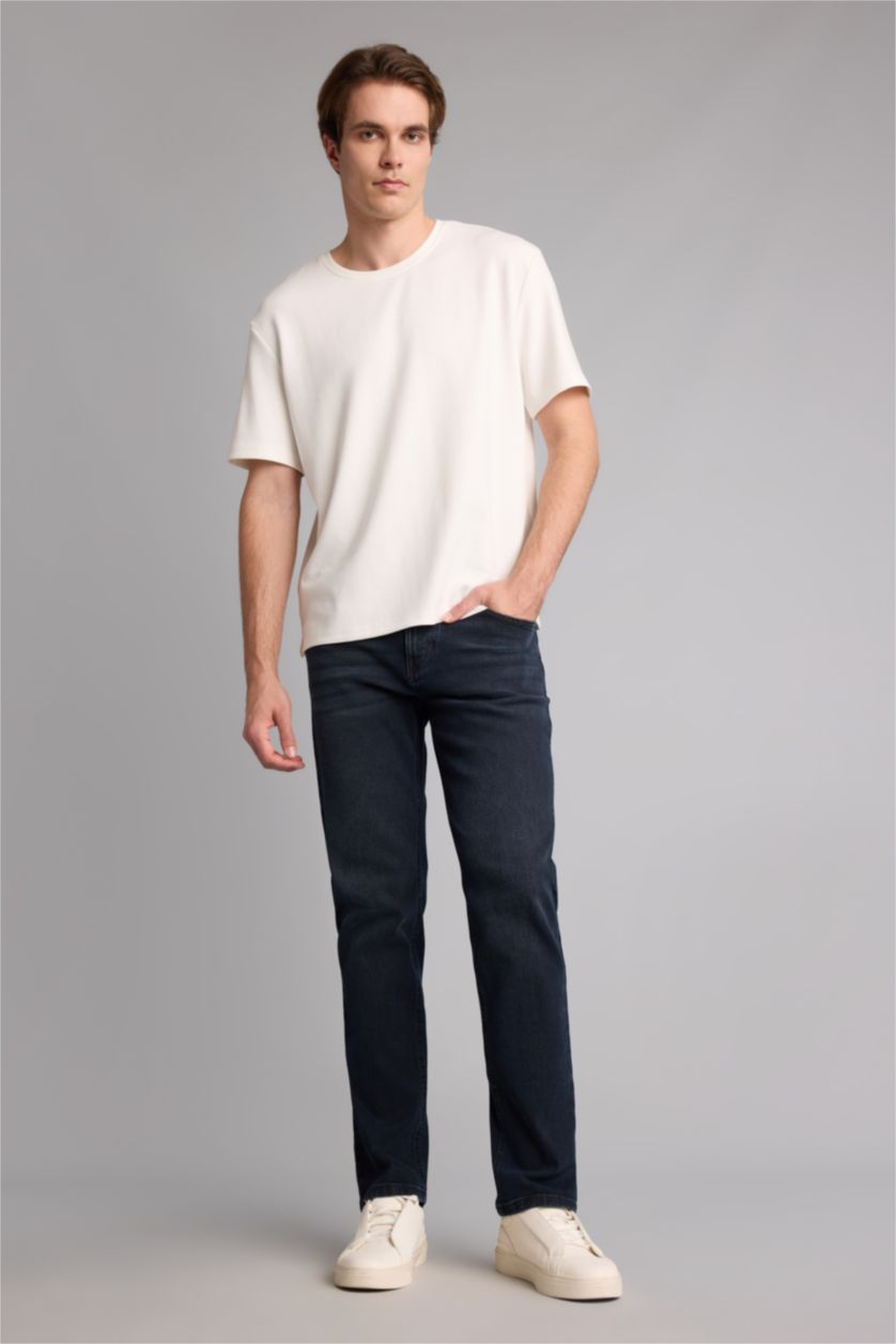 رجال أسود أزرق Sergio Regular Fit Regular Hem Jeans
