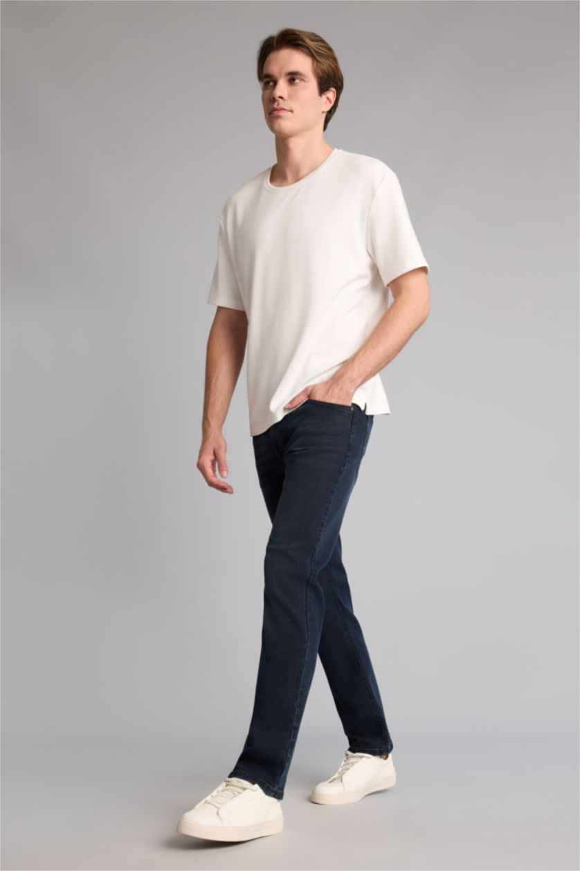 رجال أسود أزرق Sergio Regular Fit Regular Hem Jeans