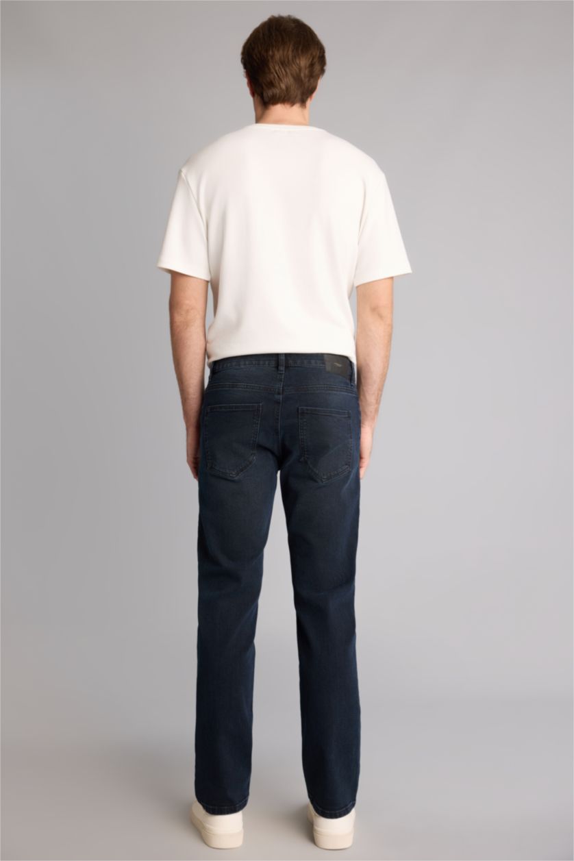 رجال أسود أزرق Sergio Regular Fit Regular Hem Jeans