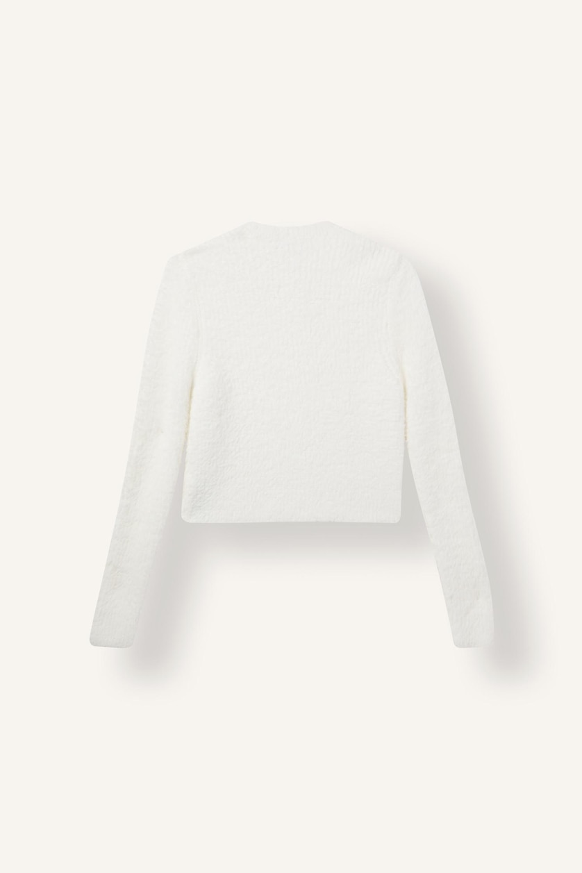 Women Ecru Regular Fit Knitwear Cardigan