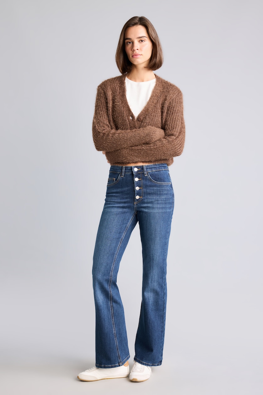 Әйелдерге Қоңыр Regular Fit кардиган