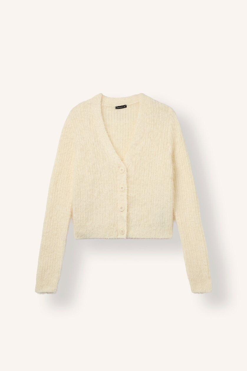 Женщины Бежевый Кардиган Regular Fit