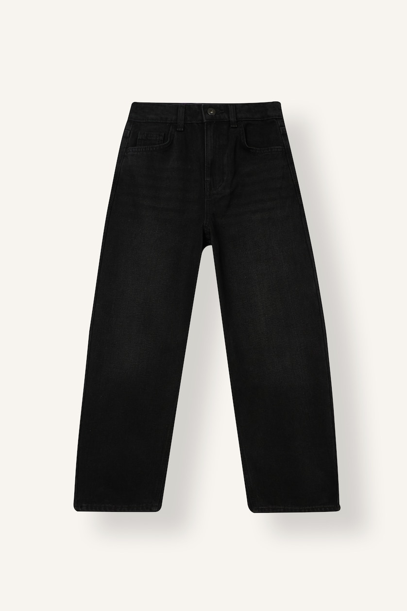 DJEM & ADOLESHENTË Black Boy Barrel Fit Comfortable Wide Cut Jeans