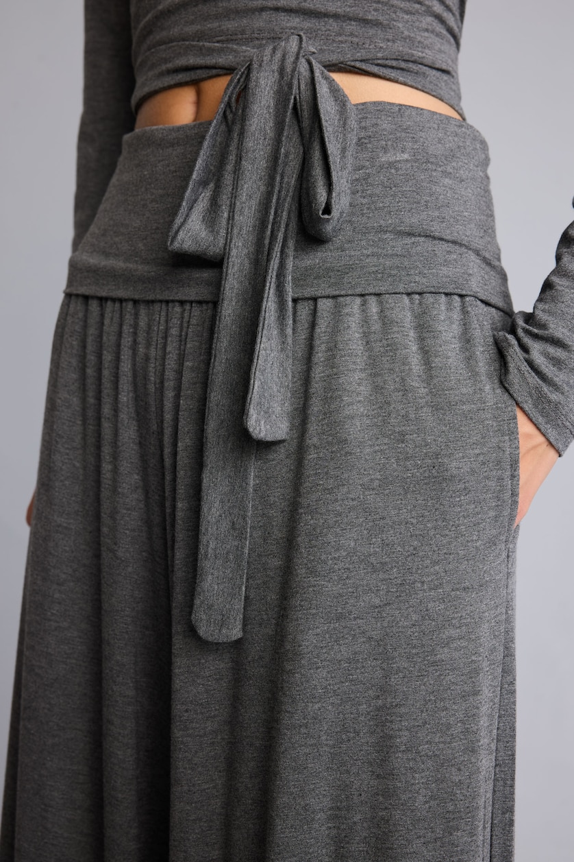 Women Grey Melange Regular Fit Fall in Love