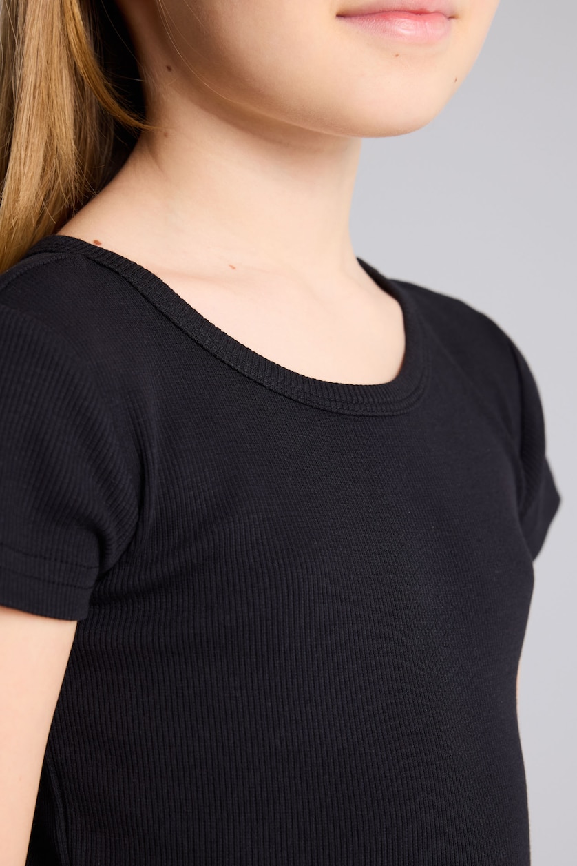Young Girls - Teen Girls Black Girl Half Sleeve Dress