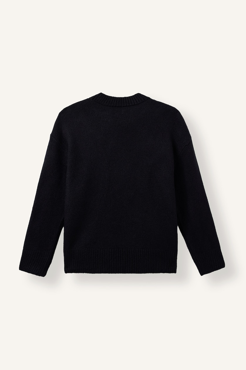 Woman Black Oversize Fit Pullover