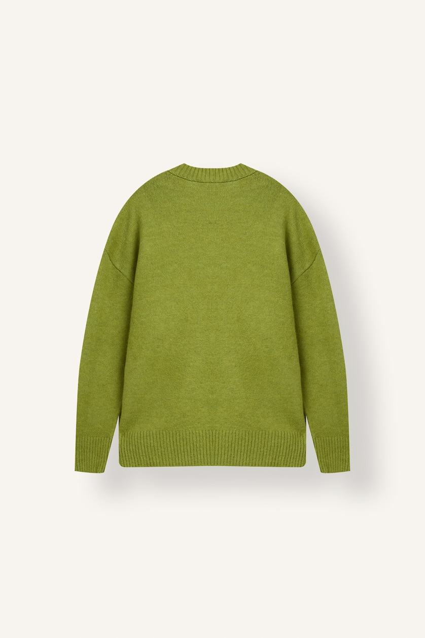 FEMME Vert Clair Pull oversize vert clair à col rond