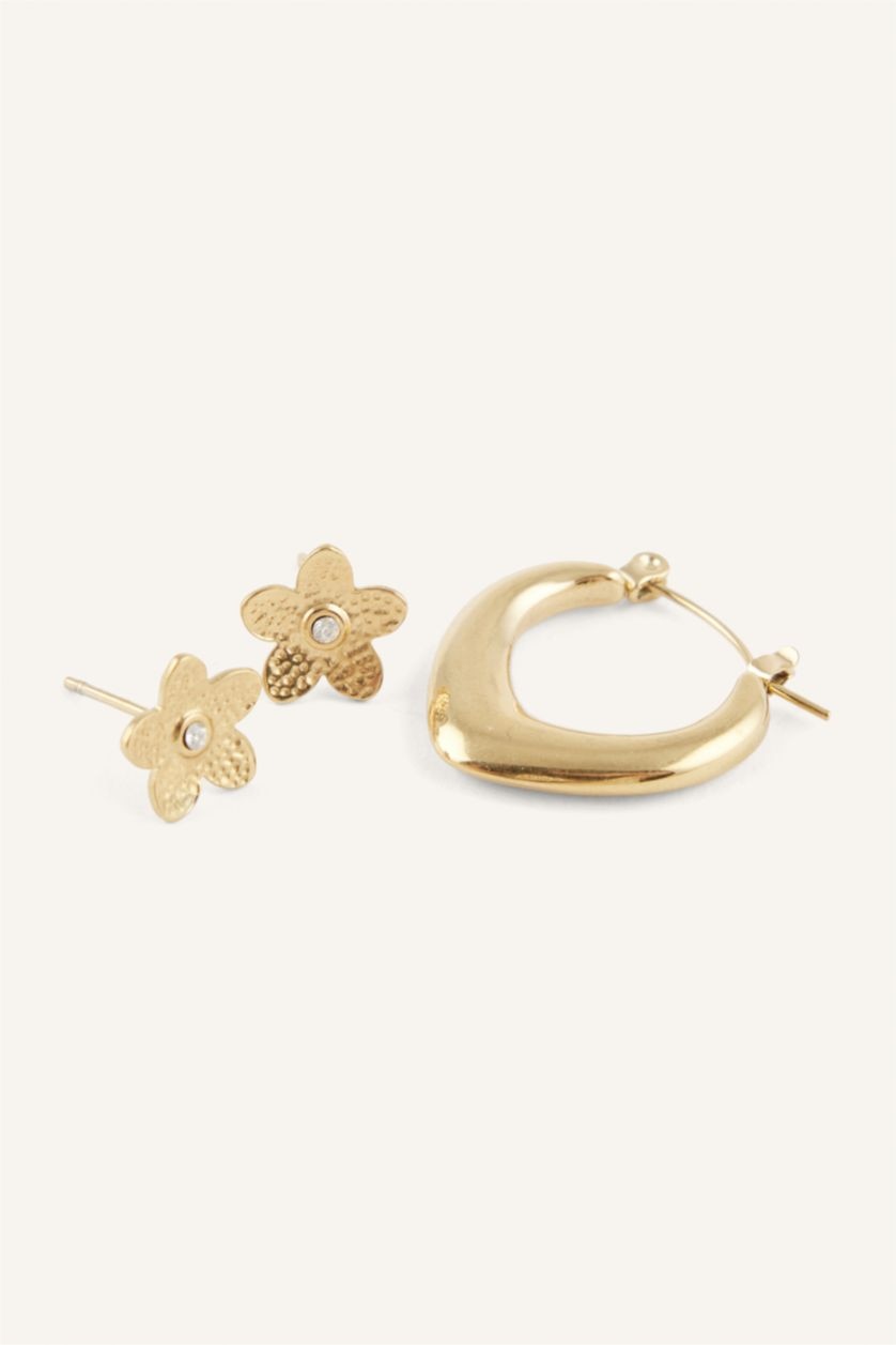 Women Altın 2 piece Earring