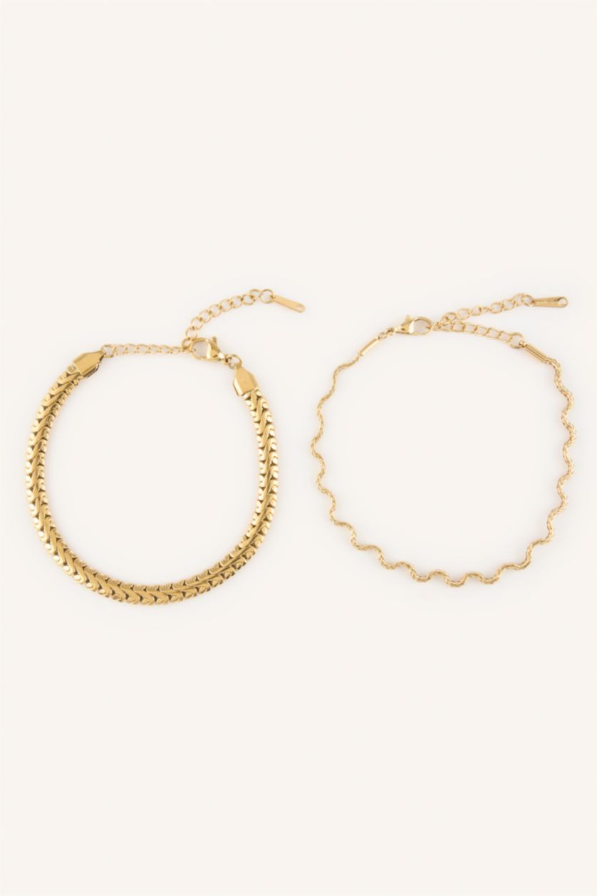 Women Altın 2 piece Bracelet