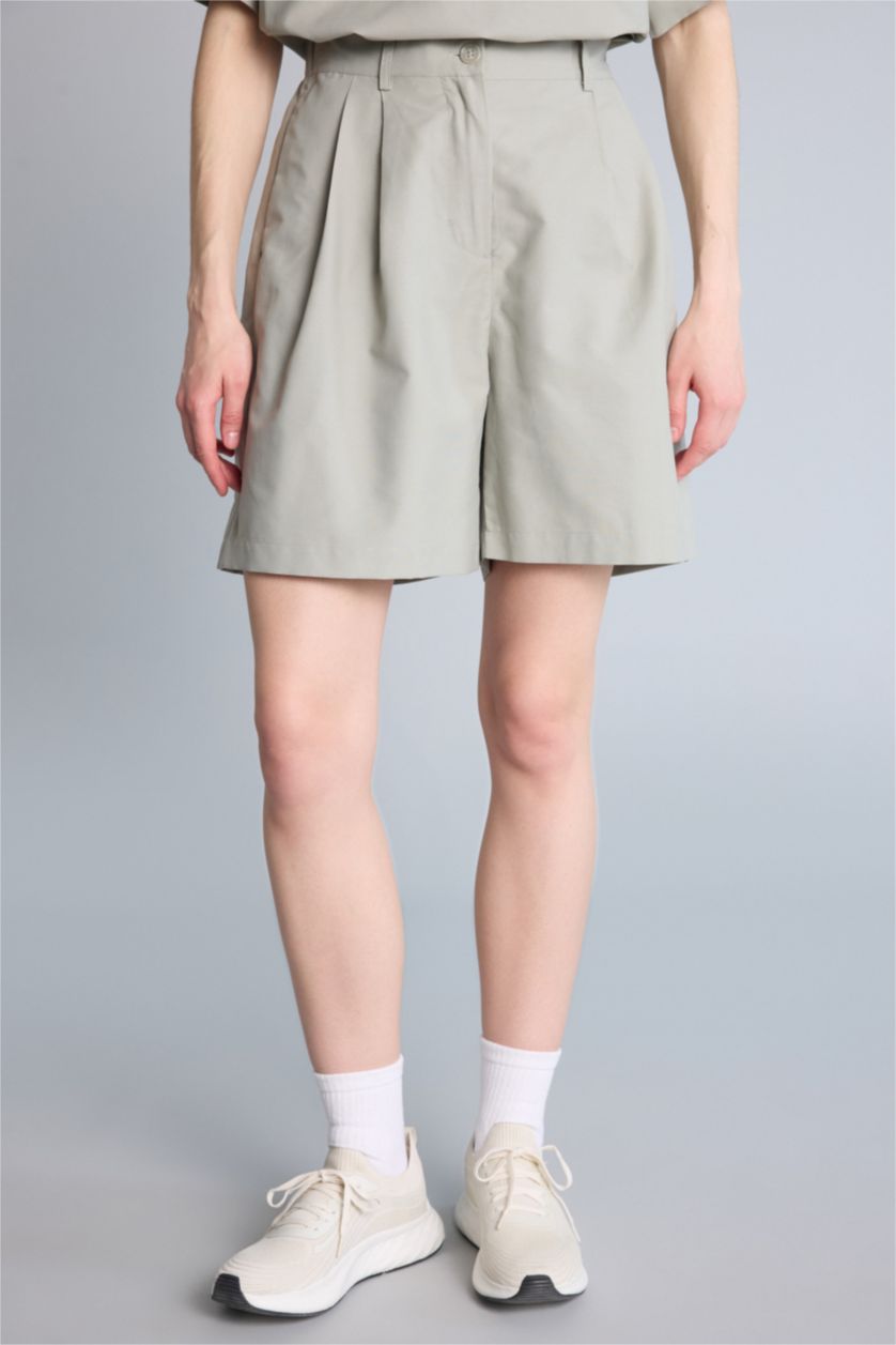 Women Light Khaki Standard Fit Linen