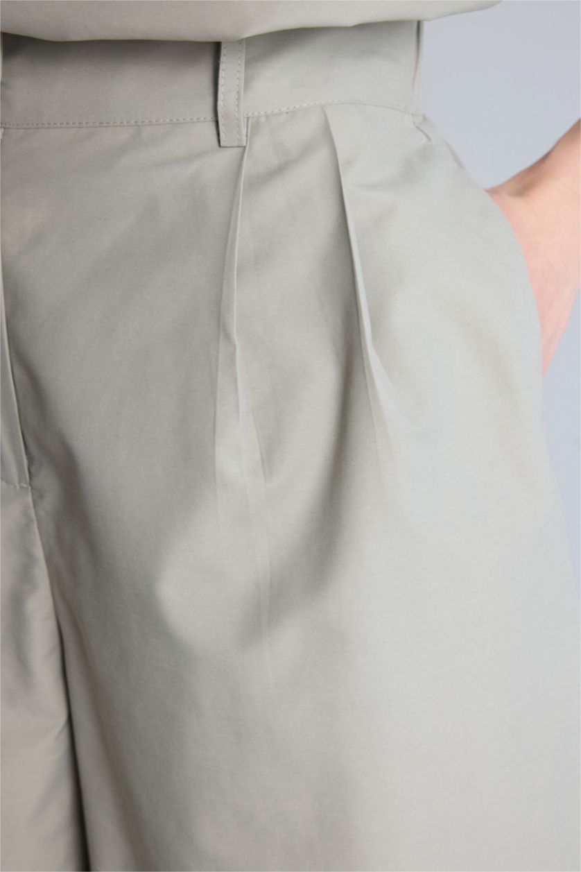 Women Light Khaki Standard Fit Linen