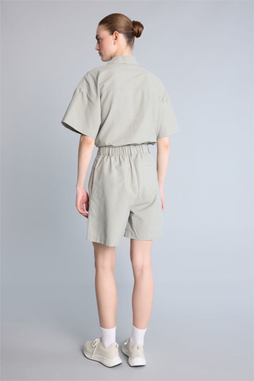 Women Light Khaki Standard Fit Linen