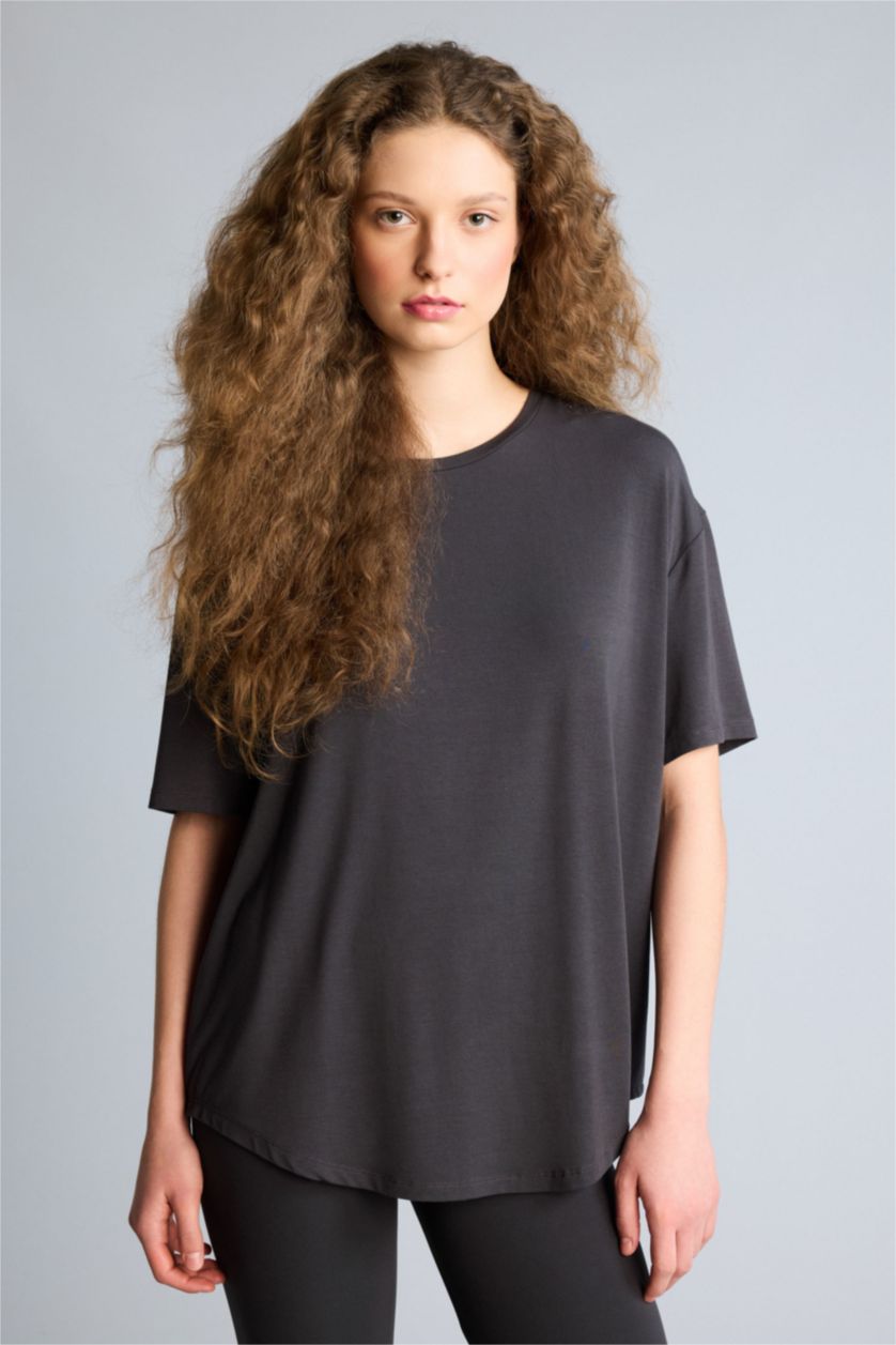 حريمي أنثرا تيشيرت نص كم قصة مريحة