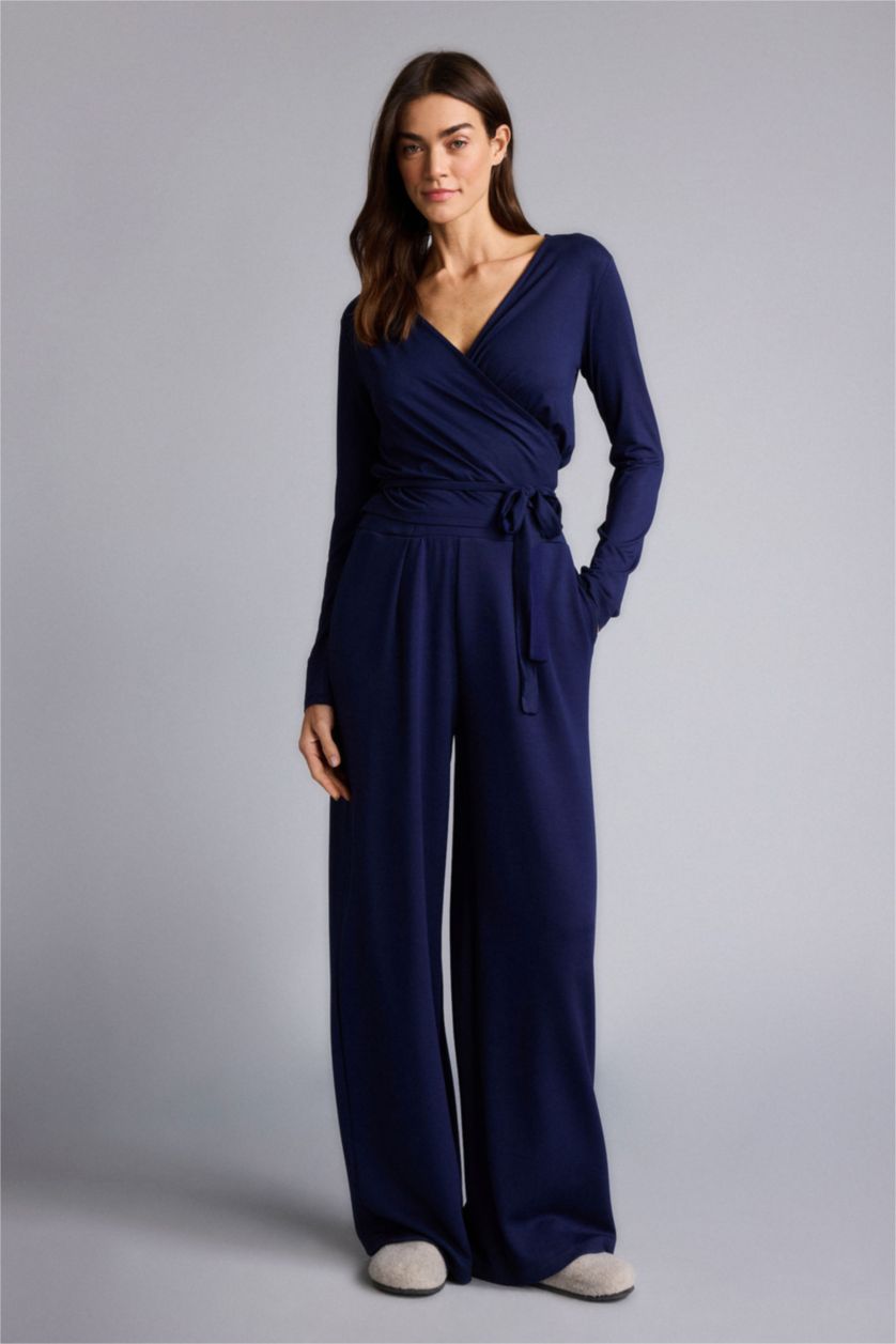 Kadın Lacivert Regular Fıt Uzun Kollu Üst