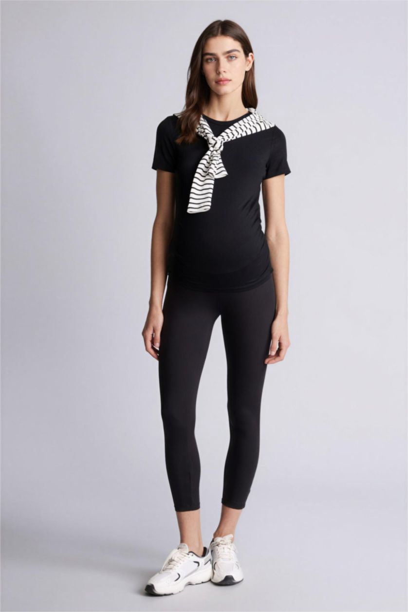 نساء أسود بلوزة توب نص ردن قصة عادية