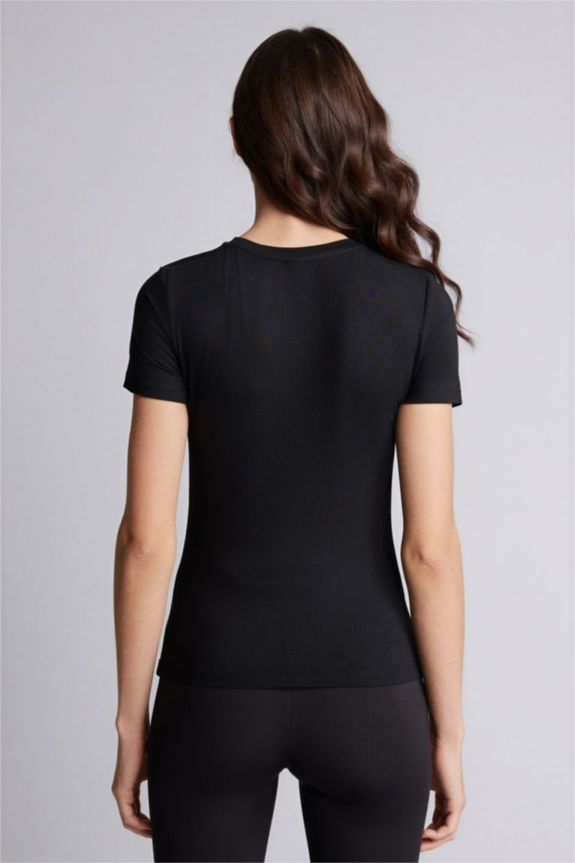 نساء أسود بلوزة توب نص ردن قصة عادية