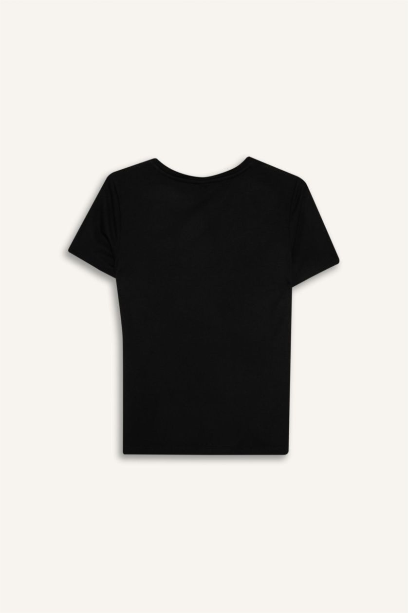 نساء أسود بلوزة توب نص ردن قصة عادية