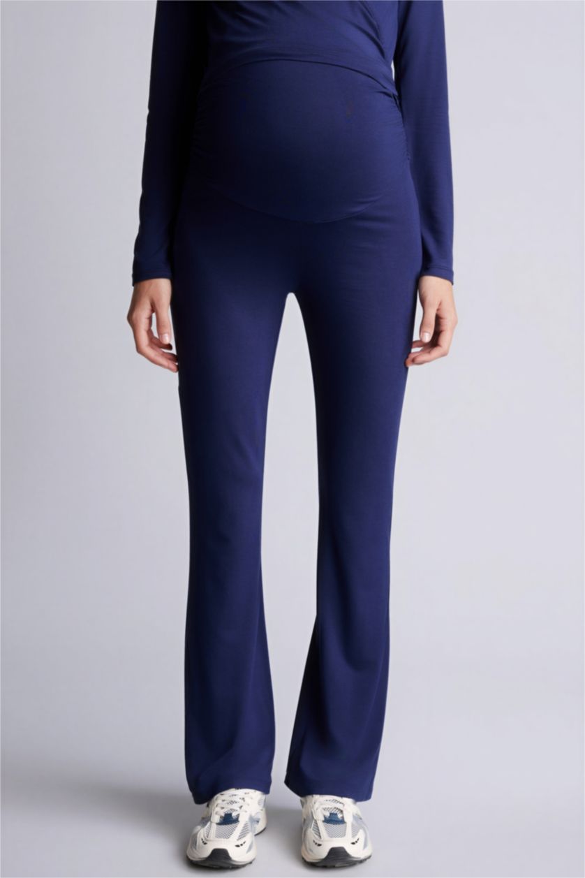 Woman NAVY بنطلون حمل قصة عادية شارلستون
