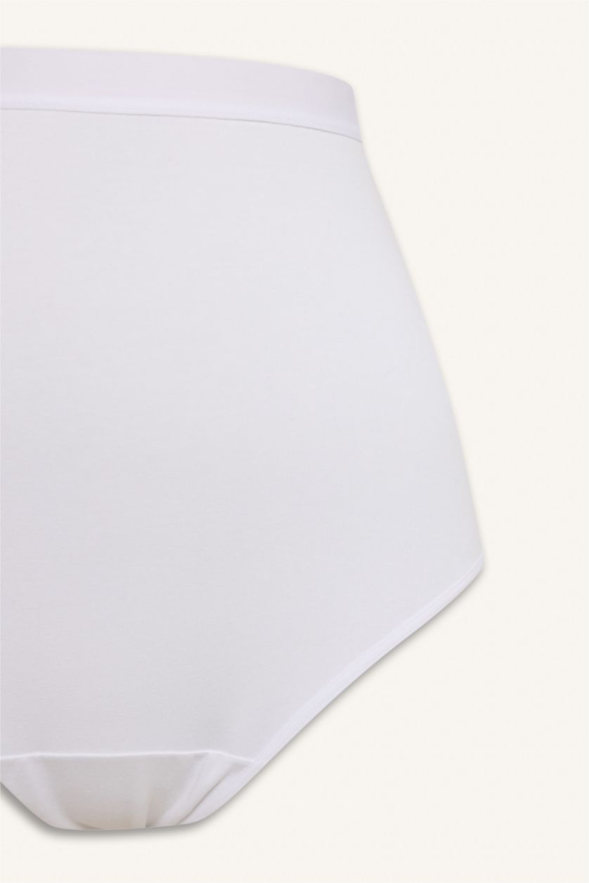 Woman White Cotton Slip Panty