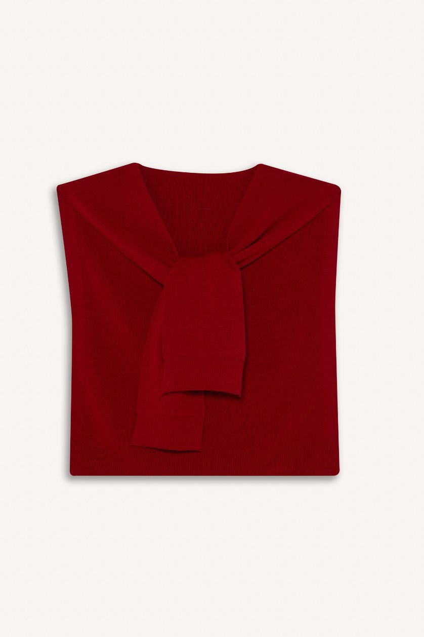 Woman Red Woman Scarf