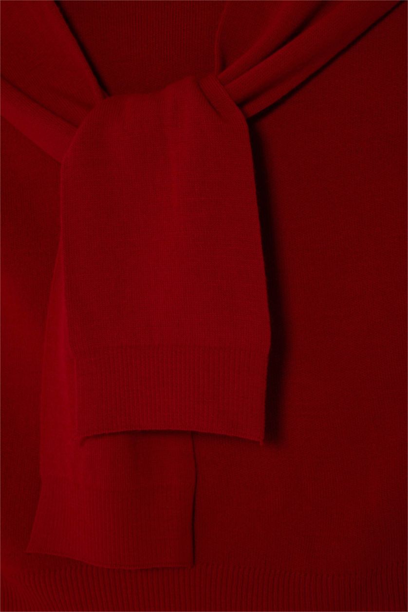 Woman Red Woman Scarf