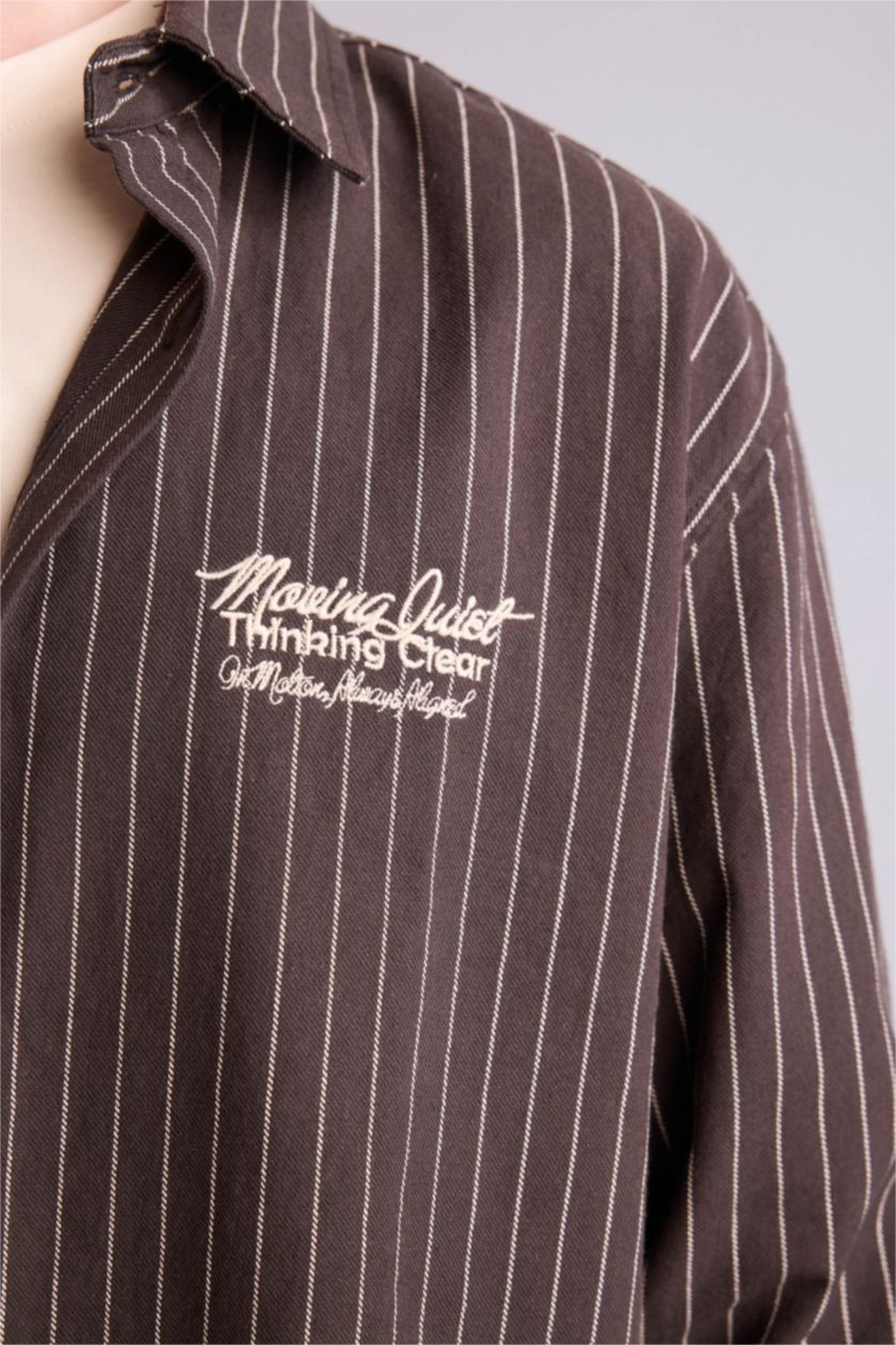 Erkek Kahve Overshırt Gömlek Ceket