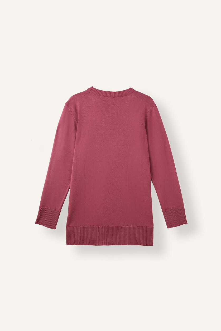 WOMAN Light Bordeaux Relax Fit Knitwear Tunic