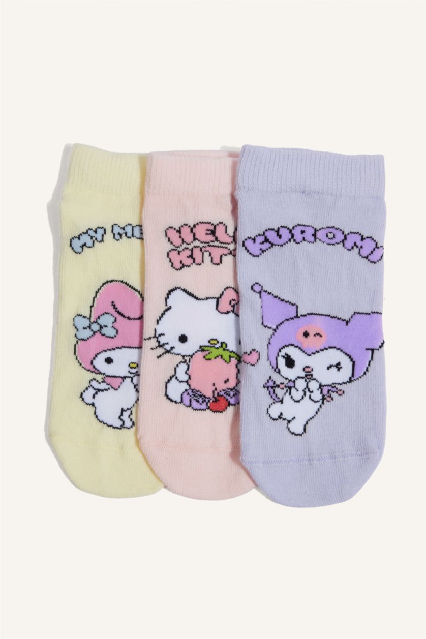 Young Girls - Teen Girls Karma Girl Hello Kitty Licensed 3 piece Short Socks