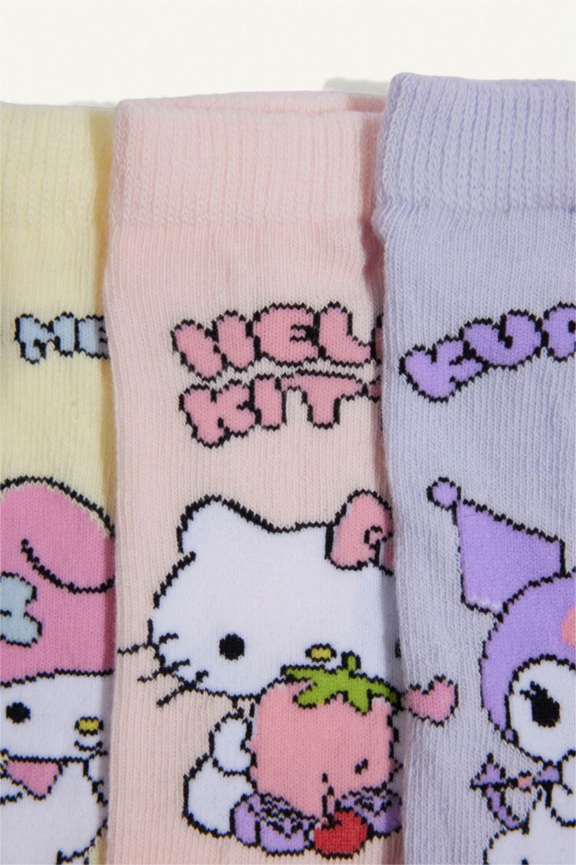 Young Girls - Teen Girls Karma Girl Hello Kitty Licensed 3 piece Short Socks