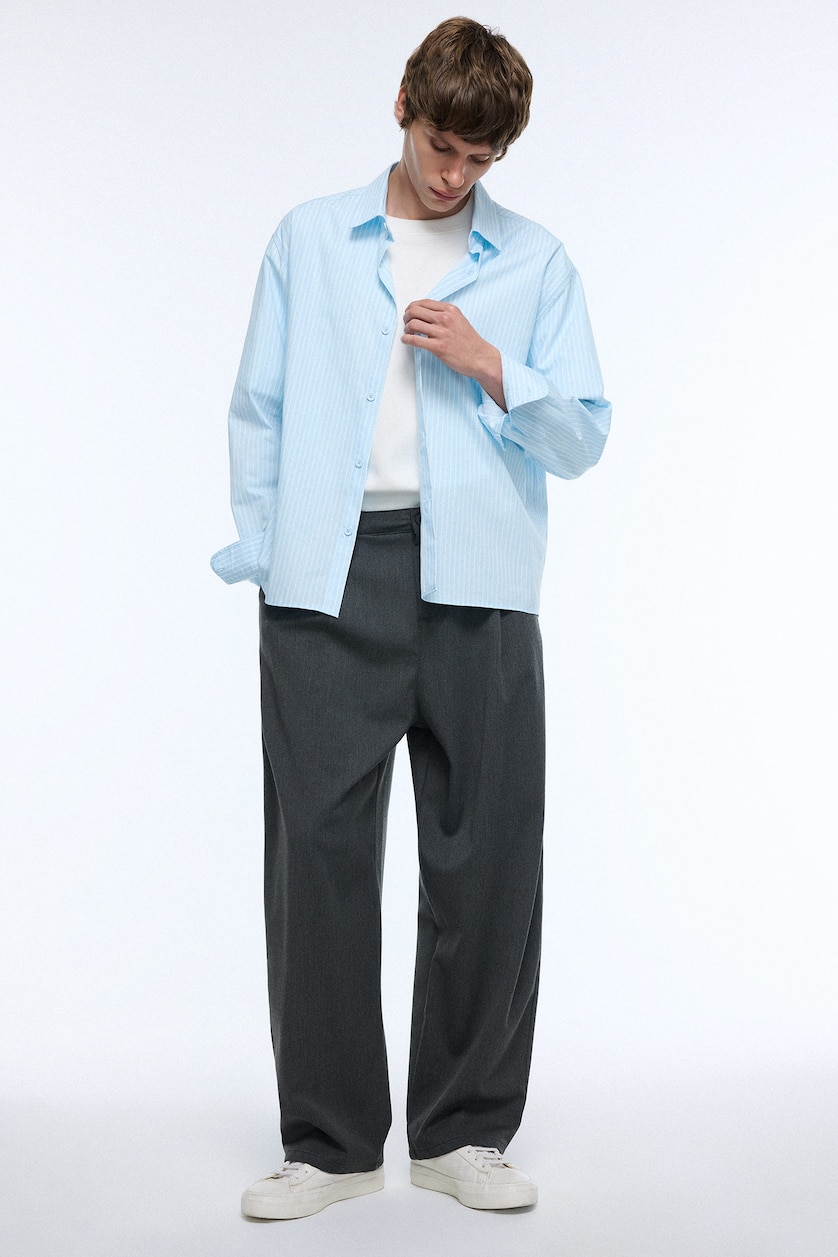 HOMME Anthracite Pantalon large Coupe barrel