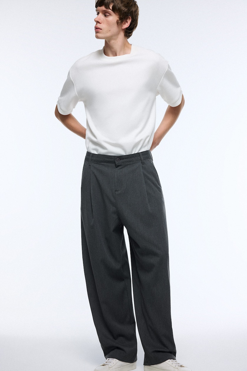 HOMME Anthracite Pantalon large Coupe barrel