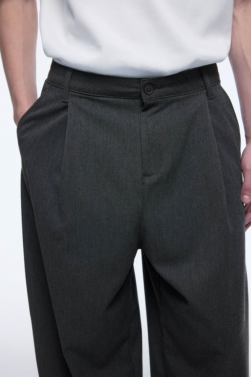 HOMME Anthracite Pantalon large Coupe barrel