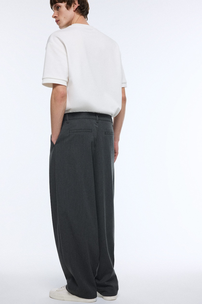 HOMME Anthracite Pantalon large Coupe barrel