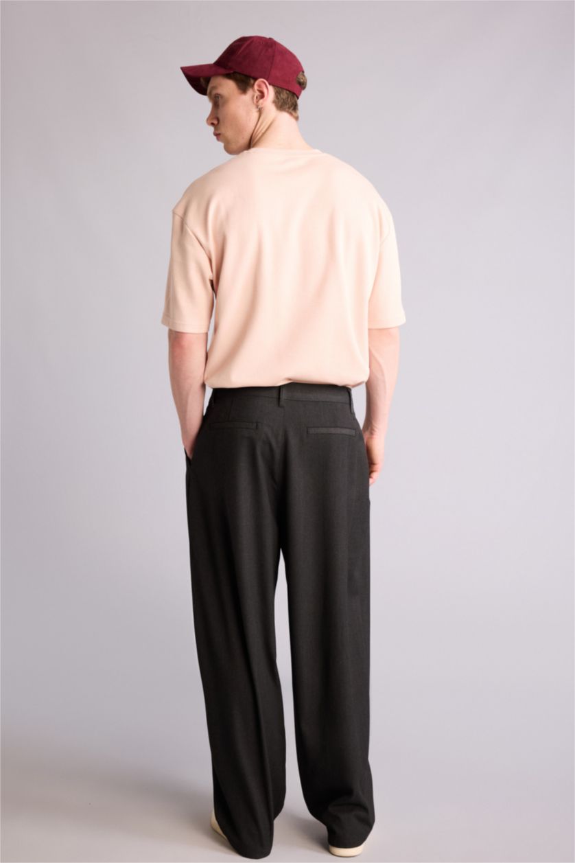 رجالي أنثرا بنطلون قماش كلاسيكي برجل واسع