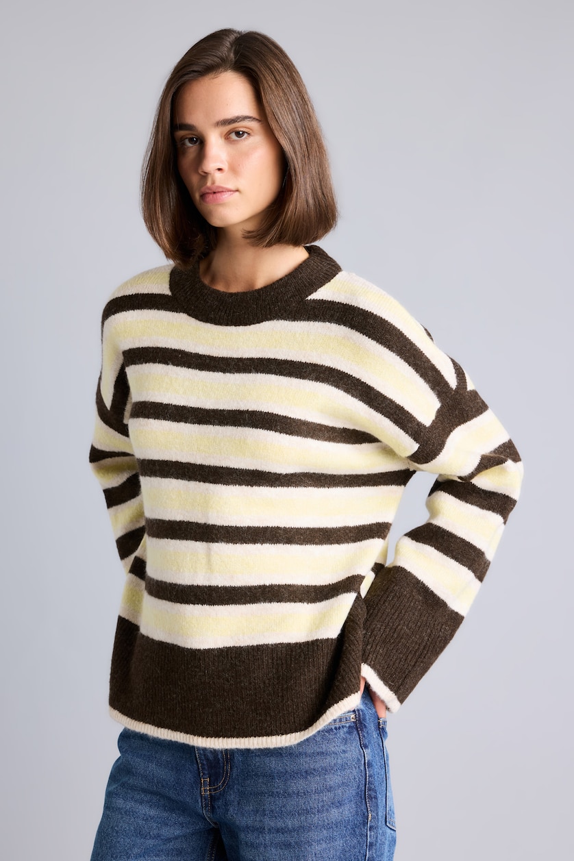 Women Light Yellow Oversize Fit Pullover