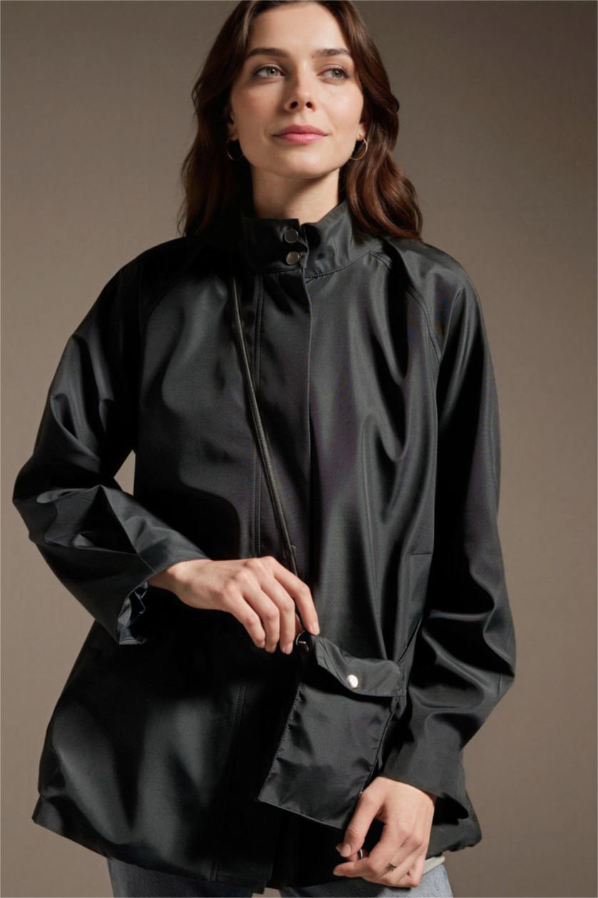 WOMAN Dark Khaki Loose Fit Trenchcoat